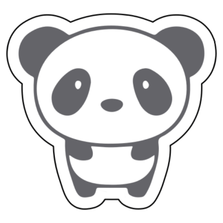 Little Panda Sticker (Grey)